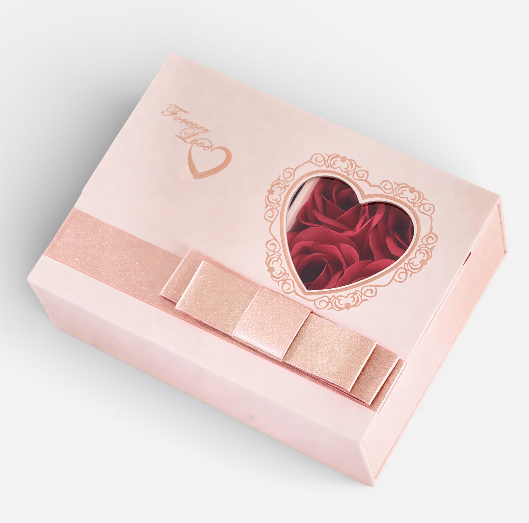 Heart Window Rose Jewelry Gift Box Set