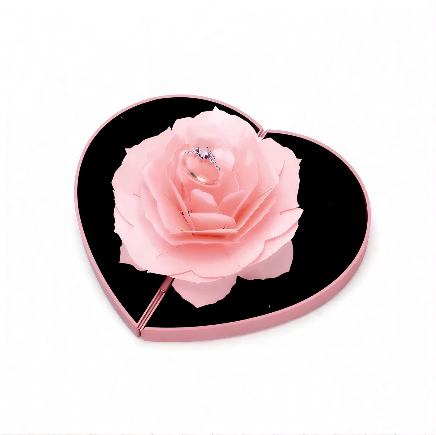 Rose Heart Ring Gift Box